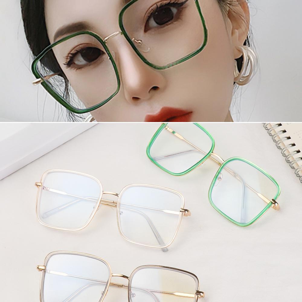 Suyo Kacamata Anti blue Light Cermin Datar Anti-UV Anti-blue Rays Metal Frame Eyeglasses