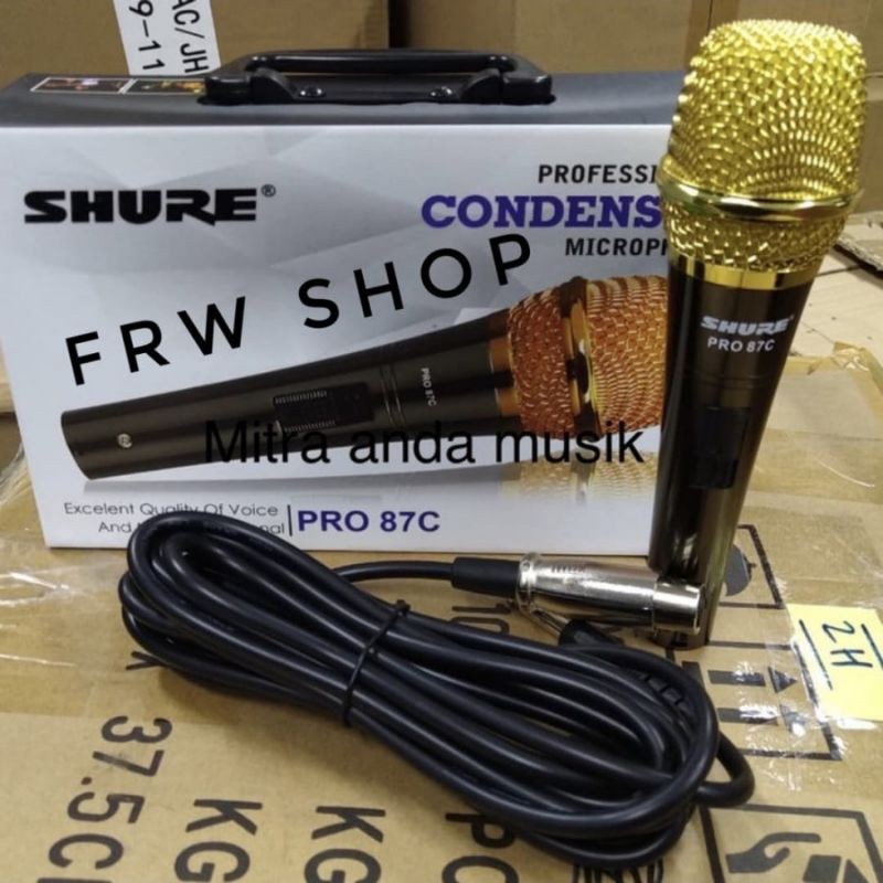 Mic Kabel Condenser SHURE PRO 87 C Mik Sure  87C Condensor