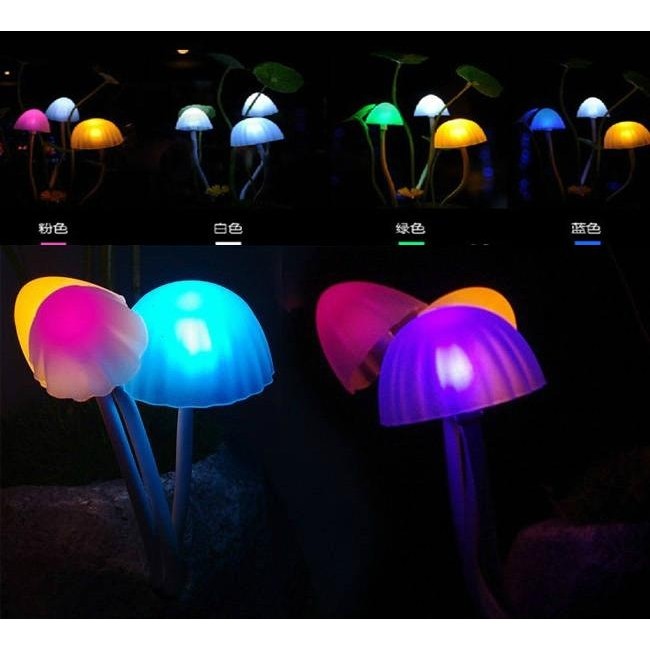 TBI LED NIGHT LAMP AVATAR JAMUR SENSOR CAHAYA BERUBAH WARNA - LAMPU TIDUR