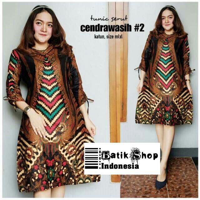 Tunic Serut Cendrawasih #2 Batik Modern Cindrawasih Baju Kerja Kantoran Seragaman Tunik Muslim