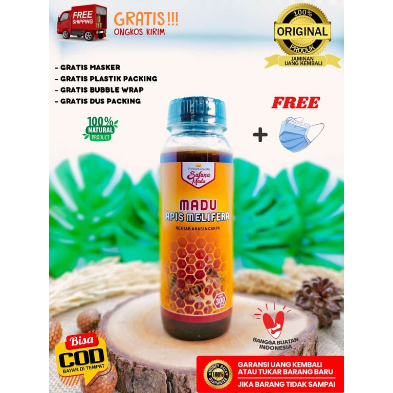 

COD (300gr) MADU HUTAN AKASIA CARPA SUMATERA, MADU MURNI ASLI 100% ORIGINAL TANPA CAMPURAN, PURE RAW HONEY