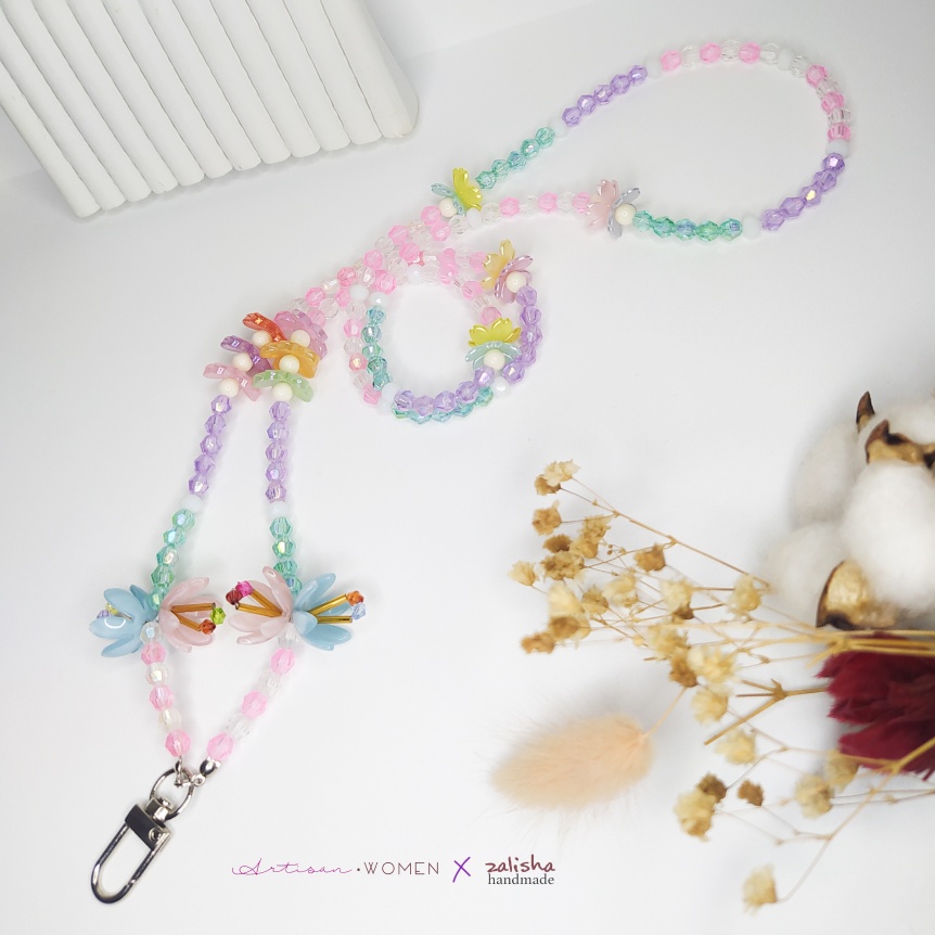 

Lanyard ID Card Full Manik Mix Pastel / Kalung ID Card / Tali ID Card