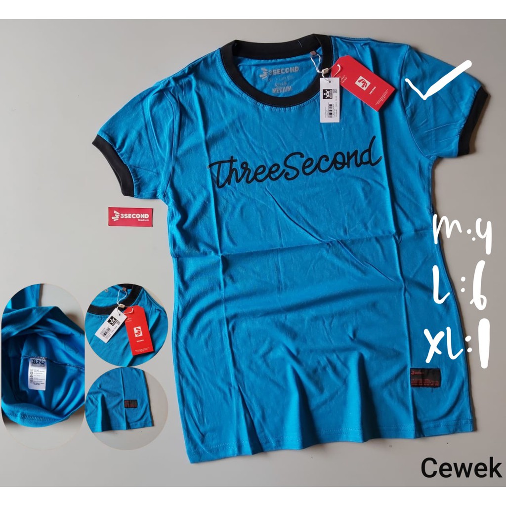 kaos 3second cewek
