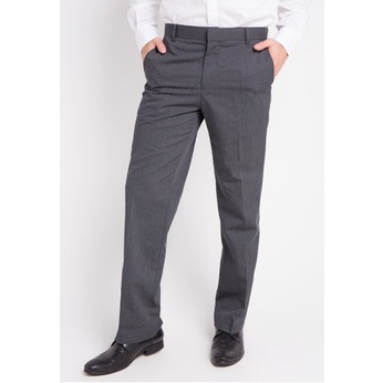 Celana Formal Pria Slimfit Abu Abu Gelap Kain Gabardine 27-38 Modern