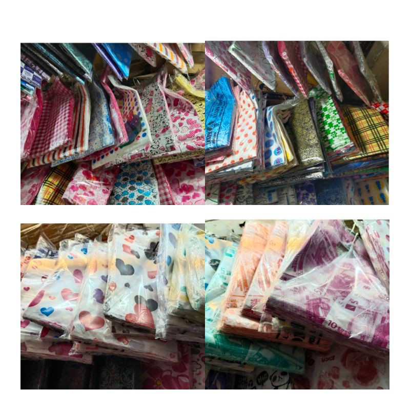 Kantong plastik isi 50lbr /kresek bungkus/plastik packing karakter ukuran 35