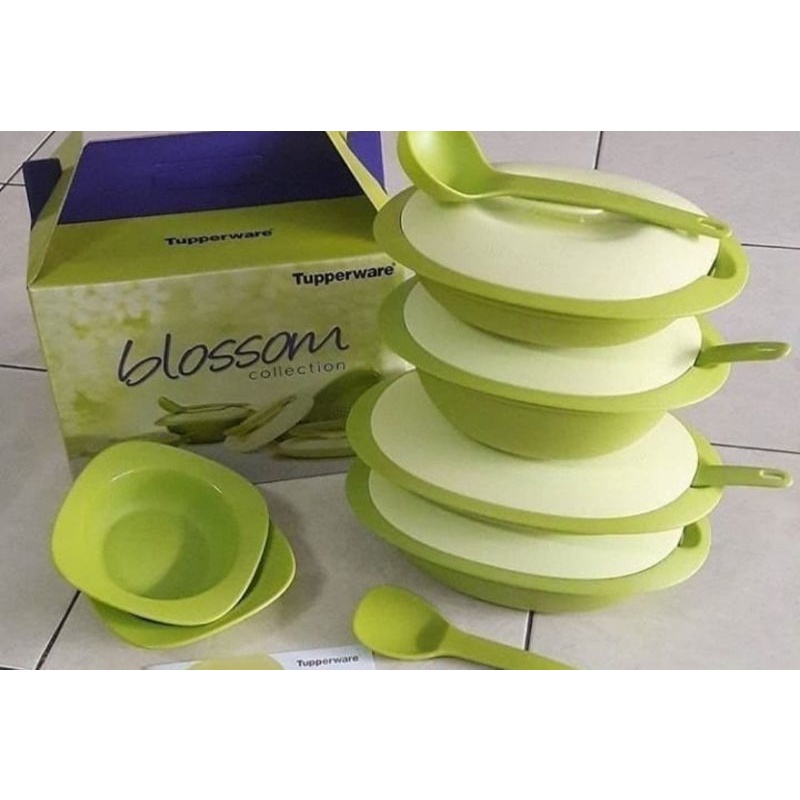 BANGKINANG TUPPERWARE / BLOSSOM TUPPERWARE HIJAU / WADAH MAKANAN TUPPERWARE