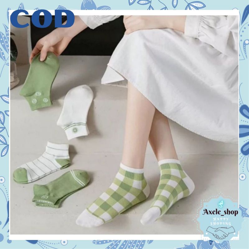 (COD)Kaos Kaki Wanita Motif Lemon Kaos Kaki Pendek Wanita