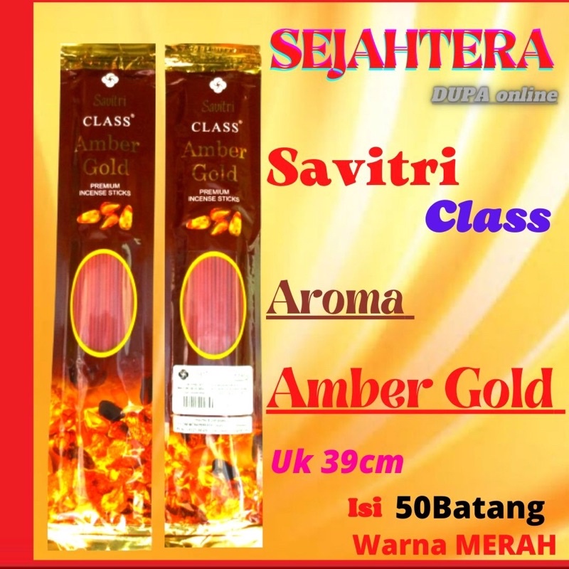 Dupa Hio Savitri Class “Amber Gold” Pouch 39cm 50btg Merah