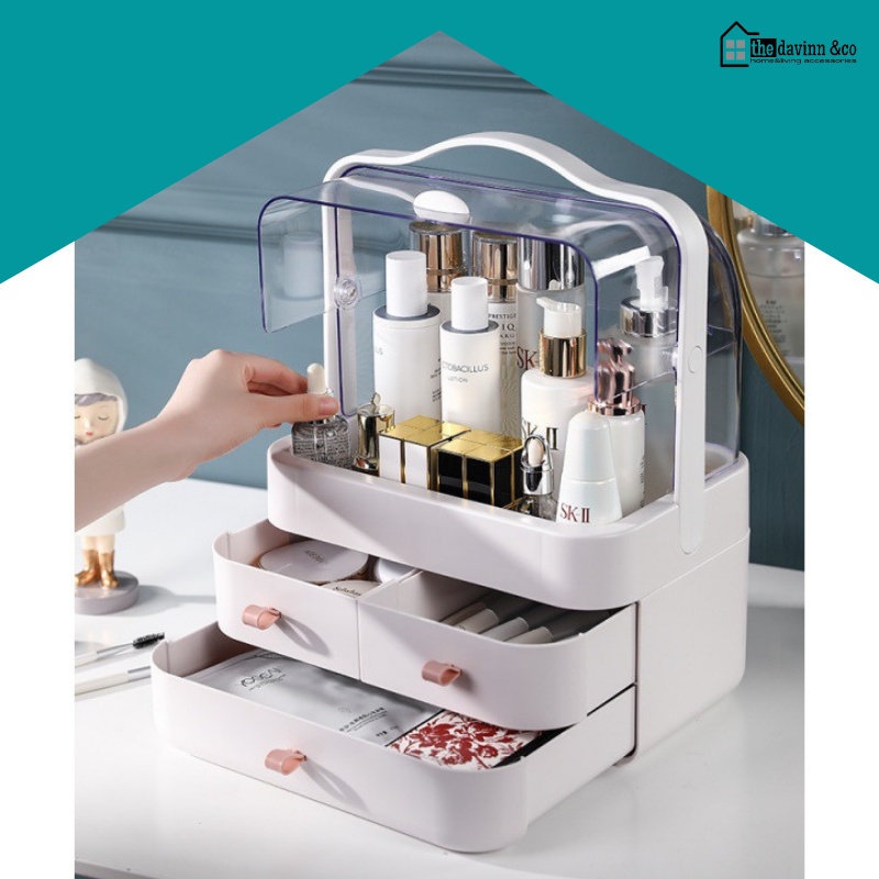 Rak Kosmetik Jinjing Laci Tempat Kosmetik Make Up Storage Akrilik Penyimpanan Alat Rias Skincare