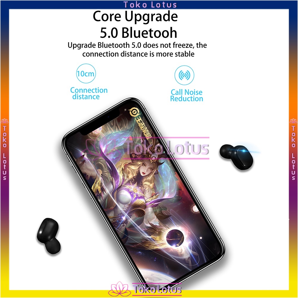 𝐎𝐑𝐈𝐆𝐈𝐍𝐀𝐋 𝐏𝐑𝐎𝐃𝐔𝐊 !!! Headset Bluetooth TWS with Mic 9D Bass StereoA6S Pro Handset Water Proof Earbud 5.1 TWS Wireless Earphone Henset