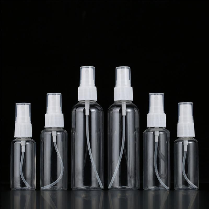 BOTOL SPRAY TRANSPARAN KOSONG BAHAN PLASTIK BERKUALITAS ISI 30ML/60ML/80ML/100ML BOTOL SPRAY - BC