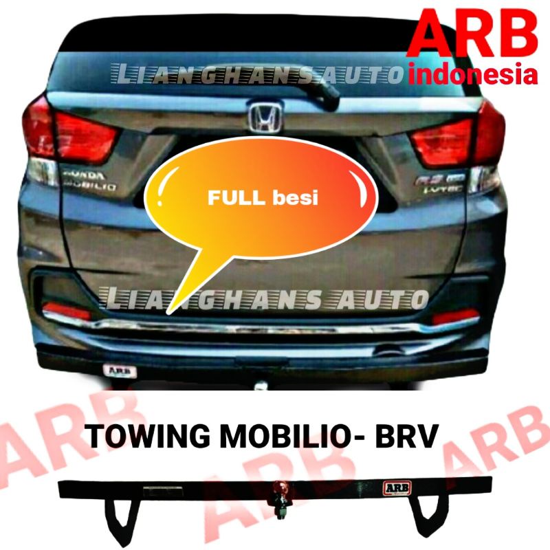 TOWING BAR ARB PENGAMAN BEMPER BELAKANG FULL BESI MOBILIO BRV