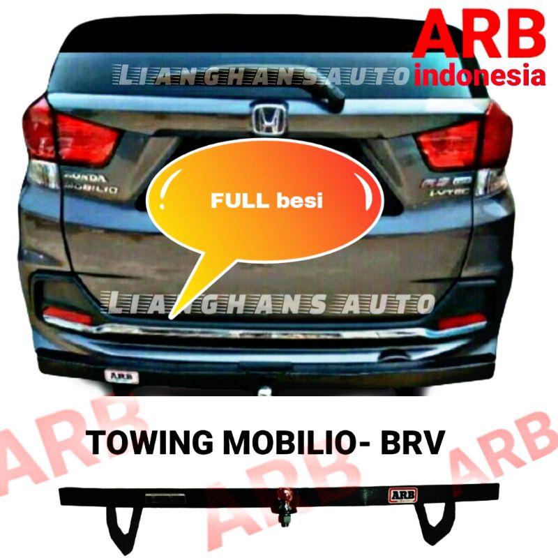 Jual Towing Bar Arb Pengaman Bemper Belakang Full Besi Mobilio Brv Shopee Indonesia