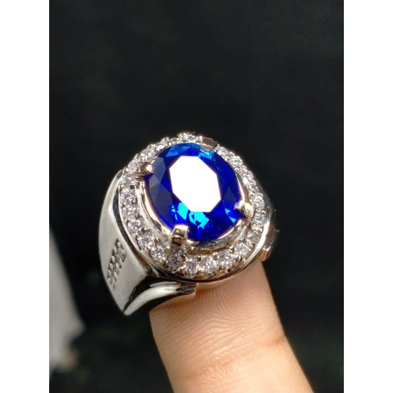 batu king blue safir catam siap pakai
