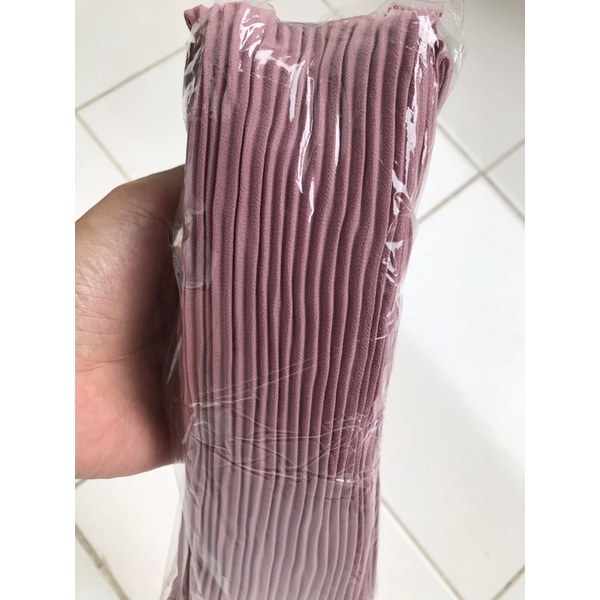 Hijab Pasmina plisket premium / Pasmina Plisket lidi / Pasmina pleated shawl / Pashmina plisket Tanpa Garis Tengah-Thistie Prem(180x75)