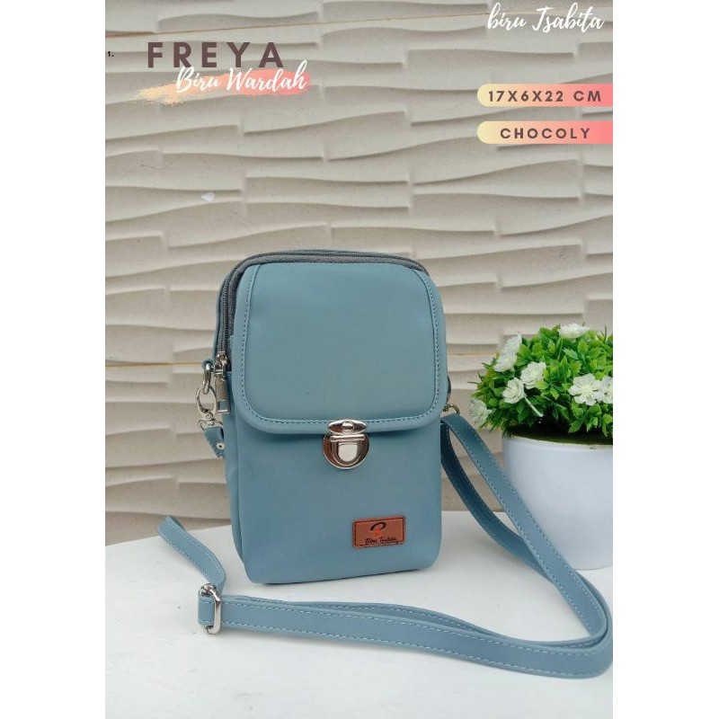 TAS FREYA SLINGBAG CHOCOLY HP BY BRAND BIRU TSABITA ORIGINAL