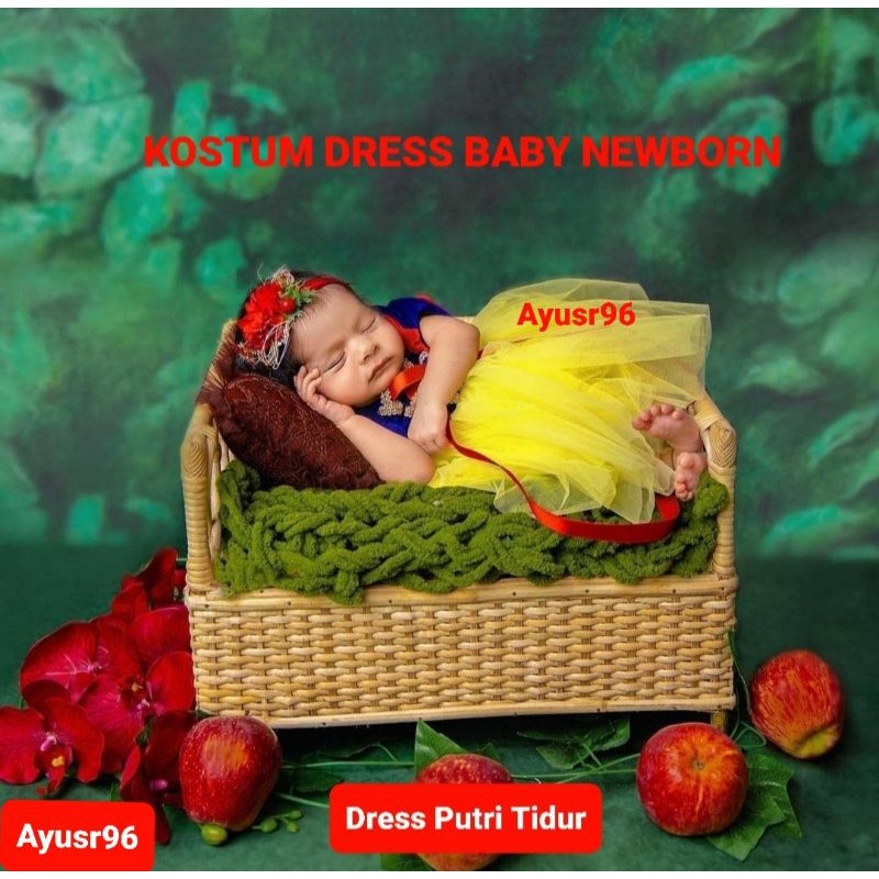 Dress Baju Gaun Snow White putri salju Bayi