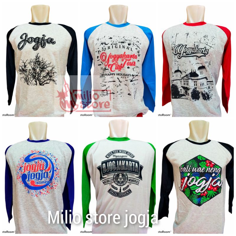 COD kaos distro pria wanita oleh oleh malioboro jogja /Kaos oleh-oleh jogja lengan panjang