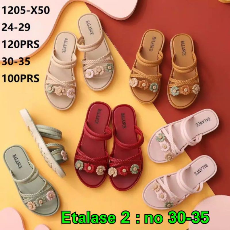 CUCI GUDANG ASAL KEJUAL(no. 30-35) Sandal Jelly Anak Impor Felicity 1205 - X50 Balance