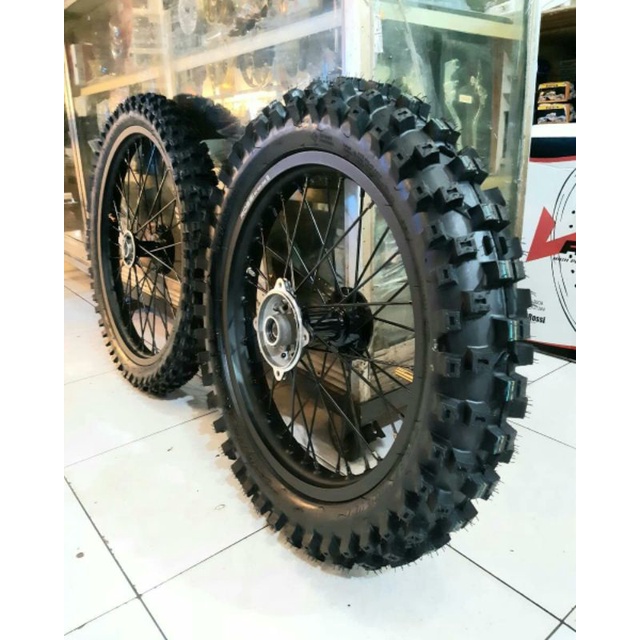 Velg Alumunium Paket Banset Trail lumpur trabas motocross ban tahu 18/21 n 16/19 CRF150 &amp; KAWASAKI KLX150 SET PIRINGAN D/B