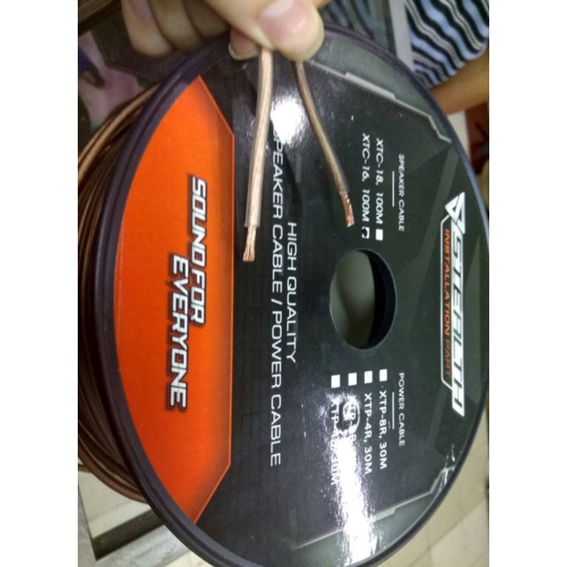 Jual kabel speaker stealth 16 AWG  coaxial  split  midrange  tweeter  Murah