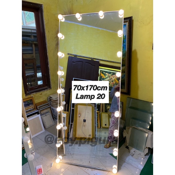 TERMURAH kaca cermin standing /gantung lampu / vanity miror 170x70cm