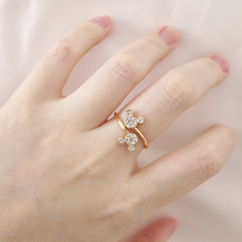 cincin spiral variasi kepala mickey ubs 1.35 gram kadar 375