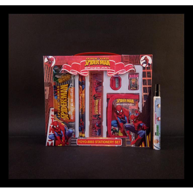 

TERBARU ALAT TULIS SEKOLAH STATIONERY GAMBAR KARAKTER SPIDERMAN YOYO 8003 PAKET ALAT TULIS MURAH