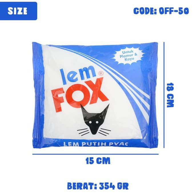 LEM FOX PUTIH 350GR BIRU SLIME / KERTAS / KAYU (OFF-50)