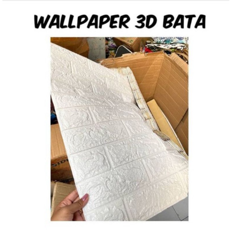 Wallpaper 3D Foam Kecil Motif Batu Bata - Wallpaper Dinding Foam Wallpaper kamar Aesthetic Wallpaper