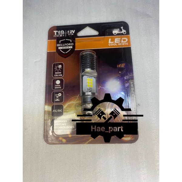 BOHLAM LAMPU DEPAN LED OSRAM H6 T19 CW KAKI 1 SATU MOTOR BEBEK MATIC METIK SUPRA BEAT VARIO MIO REVO