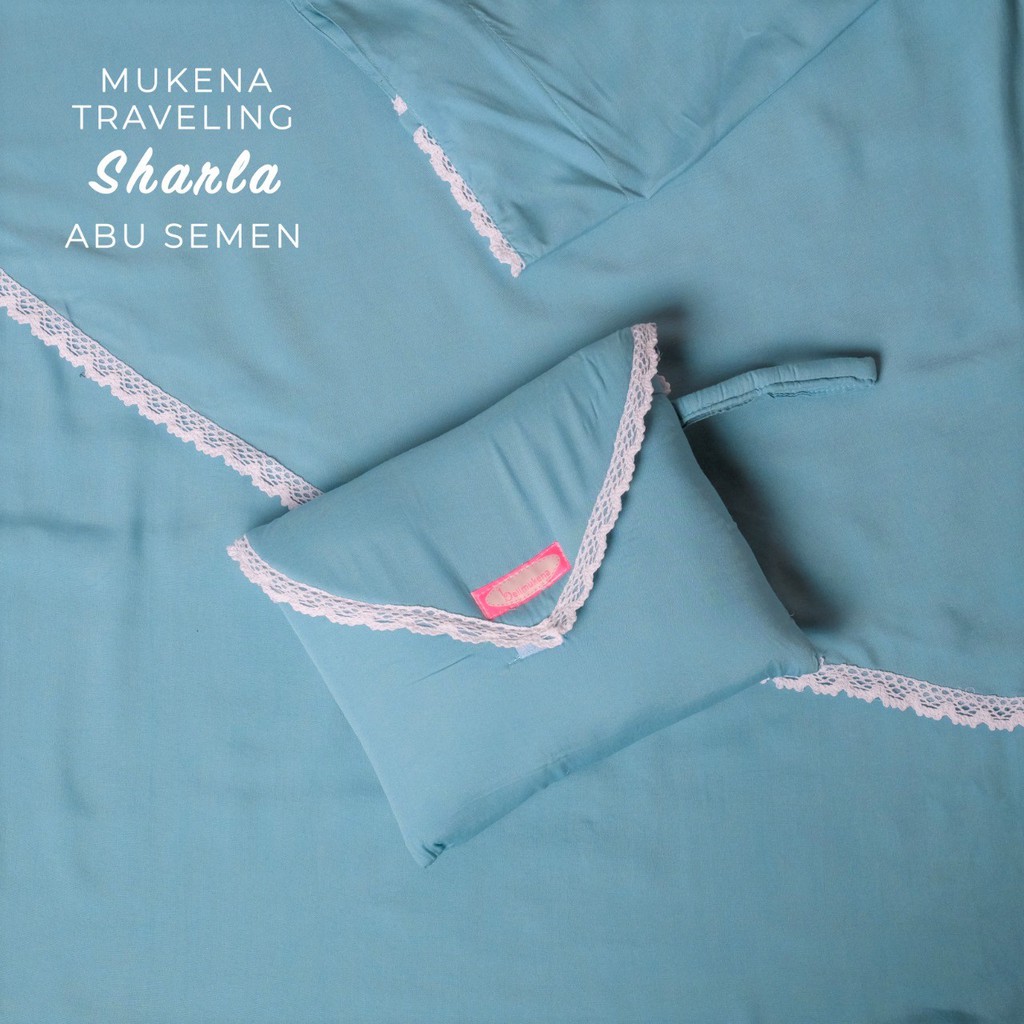 Mukena Polos Renda Dewasa Rayon Traveling Sharla