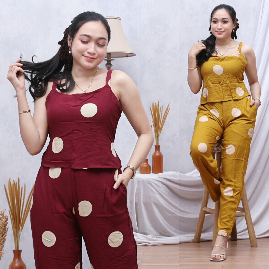 Setelan Tanktop Wanita || Vava Panjang || One Set || Baju Tidur || Santai setelan piyama || Daster Bali