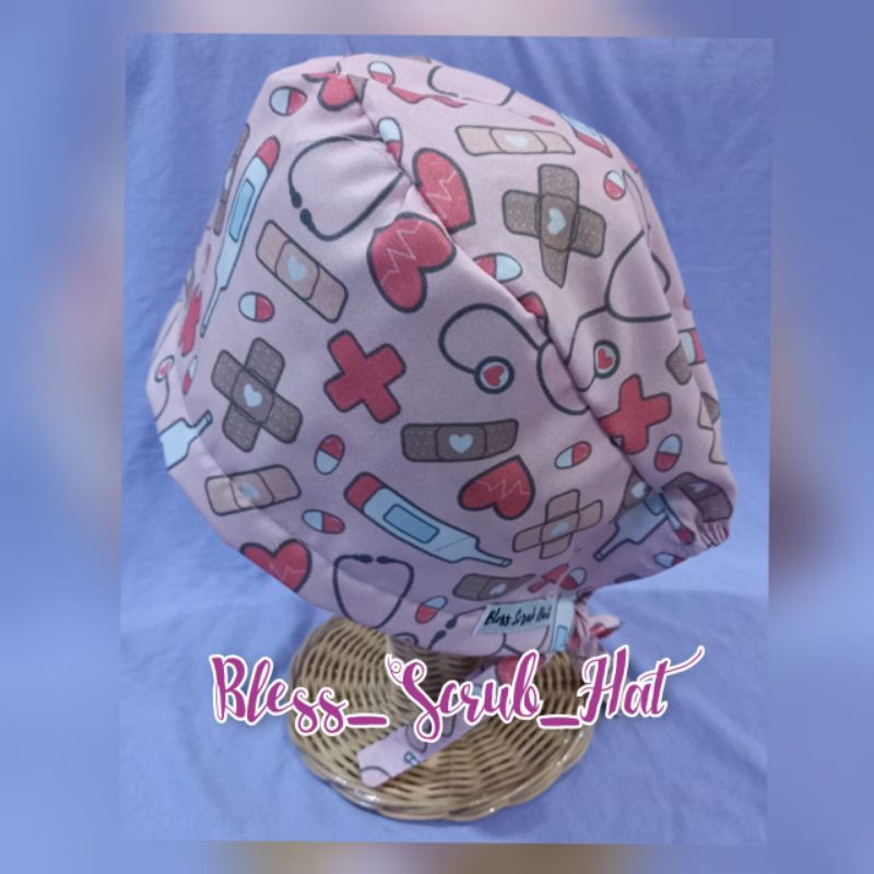 Grosir (SSC) Topi Bedah / Nurse Cap/ Sugical cap/ Topi Motif/dokter/ kedokteran/ stetoscope Premium