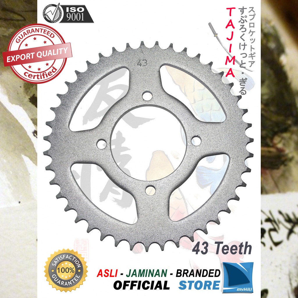 Gigi Tarik 40T ~ 53T YAMAHA Jupiter MX / New / 135cc Gir Belakang - Rear Sprocket Gear TAJIMA-428-43T