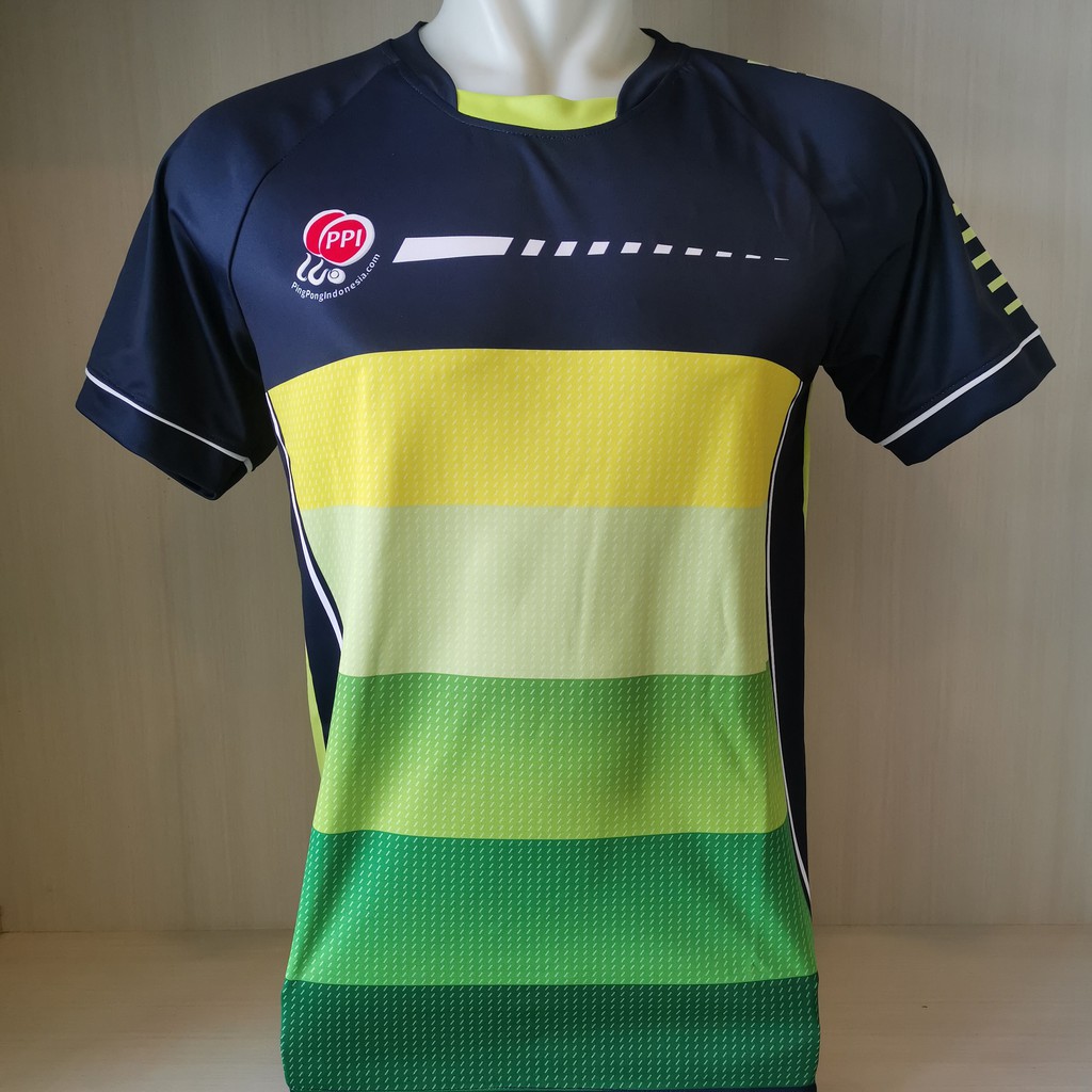 PPI Layer Lime Shirt - Baju Kaos Pingpong Tenis Meja Shirt