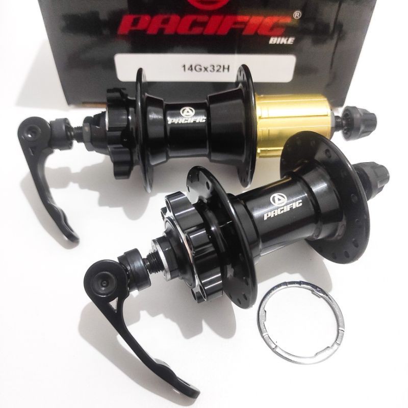 HUB FREEHUB PACIFIC SP-B409 HITAM LUBANG 32 DISC BRAKE SIXBOLT SUARA JANGKRIK 409