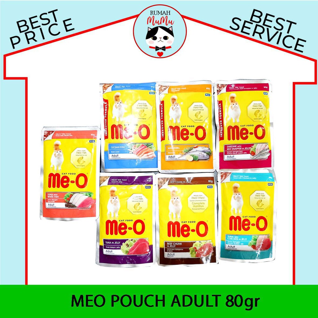 MAKANAN KUCING ADULT MEO POUCH 85gr ALL VARIANT