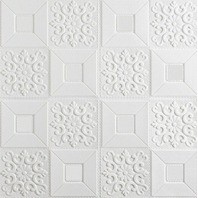 FAYES Wallpaper Dinding Foam 3D 70 x 39 CM Motif Unik Waterproof / walpaper dinding U96 / U137 / U138 / U139-U96 BUNGABATIK WHITE