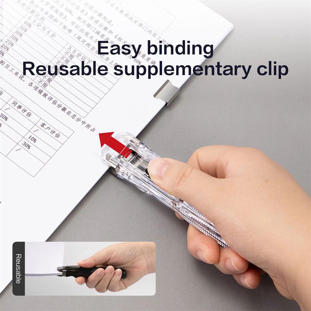 Lanfy Paper Cliper Stationery Metal Klip Kertas Pengikat Dokumen Perlengkapan Kantor Perlengkapan Pengikat Aksesoris Sekolah Penjepit Dorong