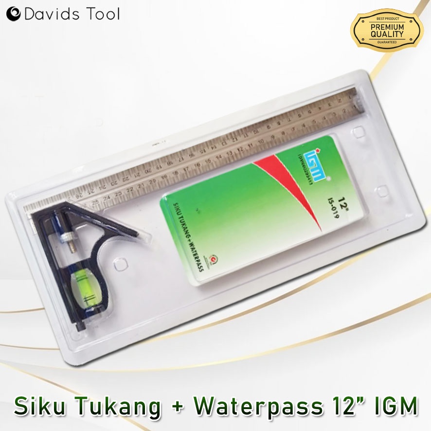 Penggaris Siku Tukang Waterpass Waterpas Alat IGM