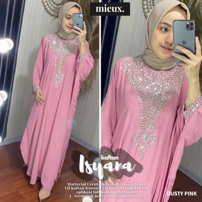 TERBARU        Gamis Isyana Kaftan Original Mieux (Berlabel)