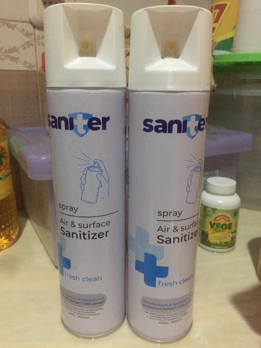 Saniter Spray 400 Ml Air & Surface Aerosol Desinfektan ( Free Bubble Wrap)