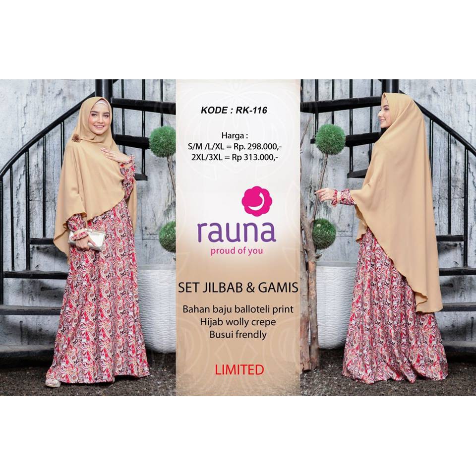 Rauna Gamis Set Hijab / RK - 116 / Fashion Muslim