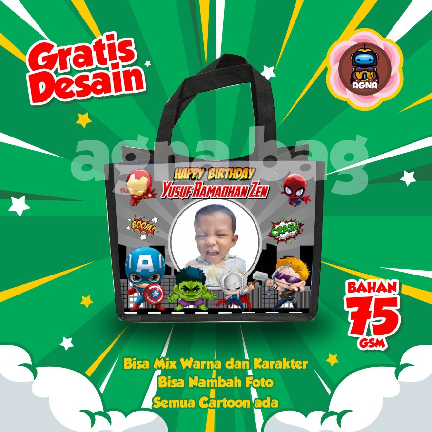 

GOODIE BAG MURAH / TAS ULTAH CUSTOM /TAS ULTAH PROMO/ TAS ULTAH AVENGER 5