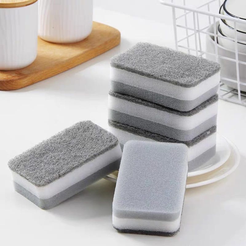 [CLASHOP]Spons Cuci Piring Dua Sisi Double Magic Dishwash Sponge PIRING SPONGE GELAS SENDOK MAKAN