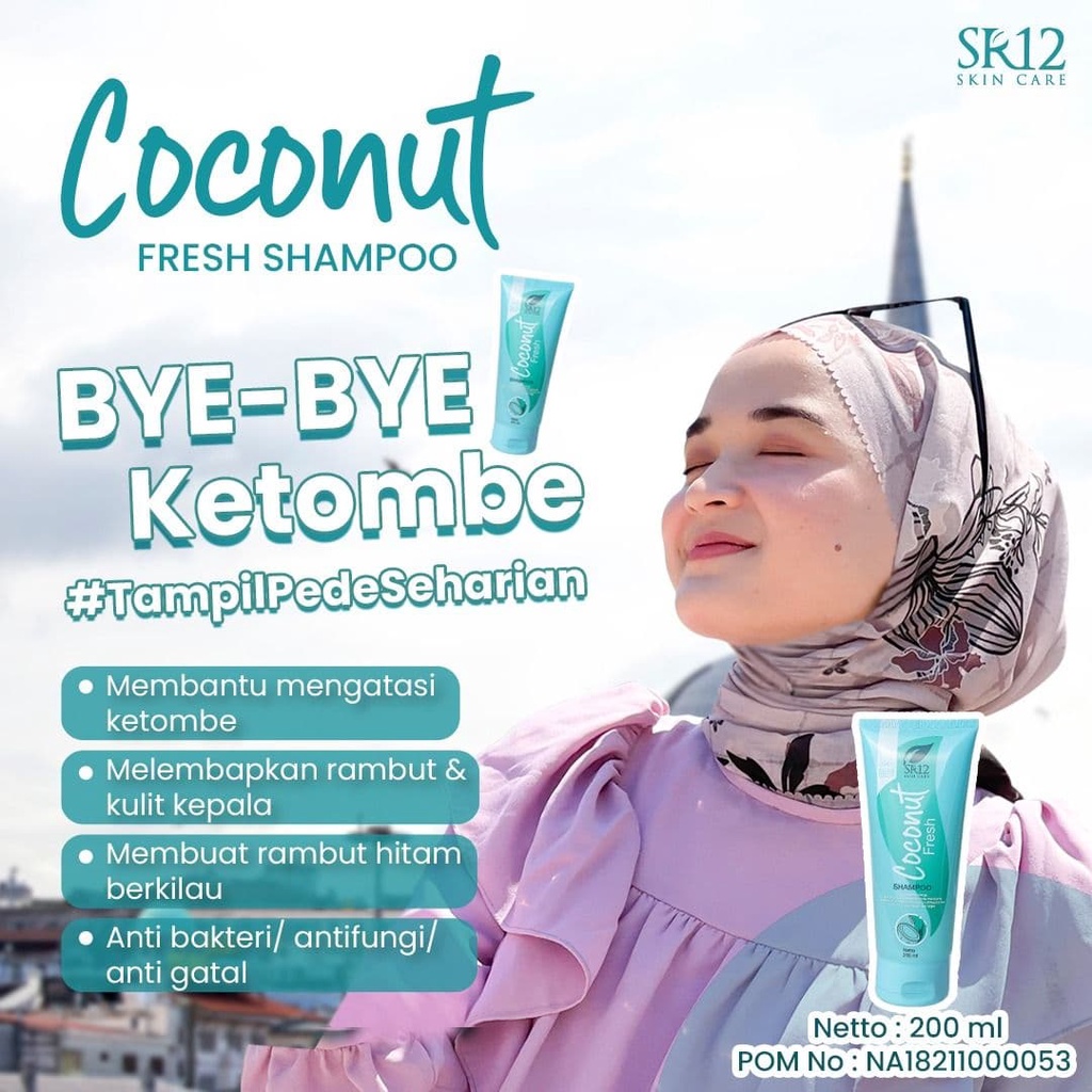 Shampoo SR12 Alorise dan Coconut Fresh Atasi Rambut Rontok dan Anti Ketombe