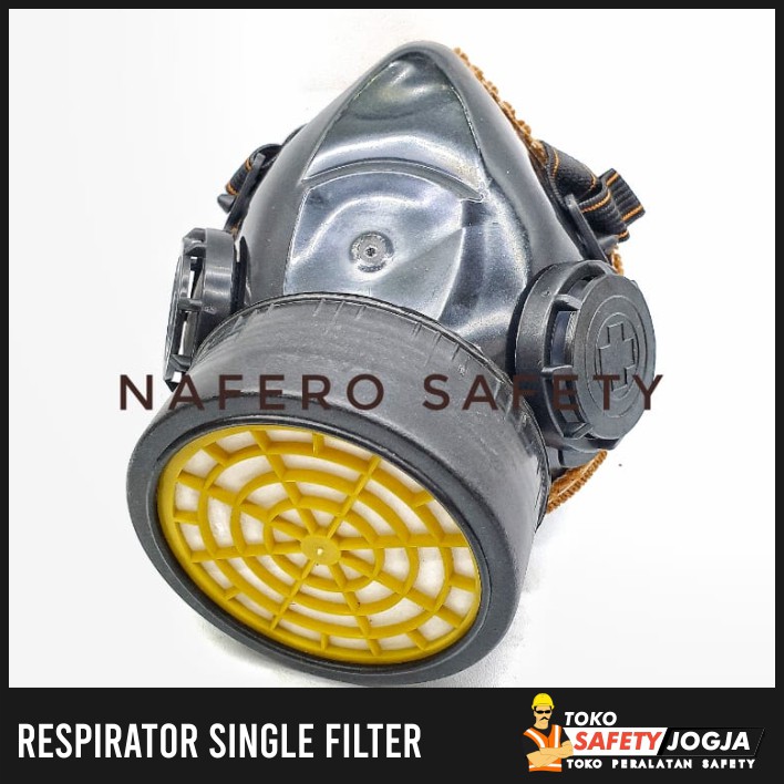 RESPIRATOR GAS MASK HALF FACE SINGLE FILTER