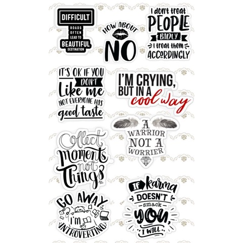 

Sticker Jurnal QUOTES Varian