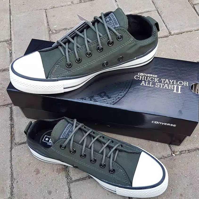 [READY]( BONUS KAOS KAKI ) SEPATU CONVERS KANCING OLIVE GREEN | MADE IN VIETNAM I SEPATU PRIA DAN WANITA I SEPATU CASUAL